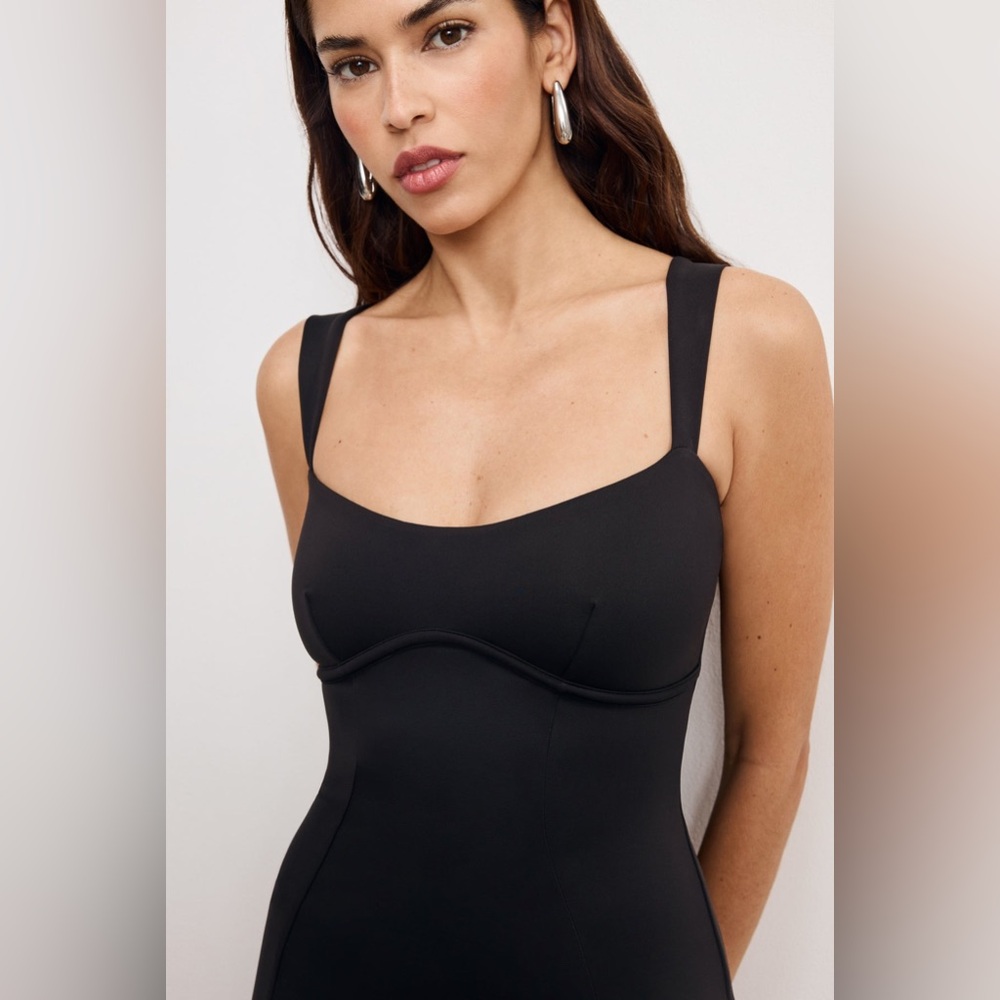 Good American Sculpting Sweetheart Midi Dress NWT X Small MSRP $149 - Picture 2 of 13